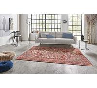 Nouristan Leta Asmar Tapis de salon Orient Touch - Motif Floral - Tissu Plat - pour Salle à Manger, salon, Chambre à Coucher - Rouge Oriental, 200 x 290 cm, Polyester, 200 x 290 cm