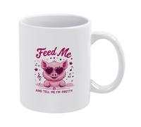 Nourris-Moi Et Dis-Moi Que Je Suis Jolie Tasse Drôle Tasses Céramique Tasse À Café 330Ml Pour Homme Lait Collègue