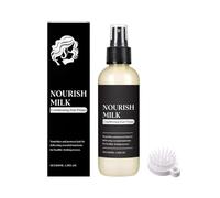 Nourrisser l'amorce des cheveux de conditionnement du lait, un acébit de revitalisant sans rinçage, hydrate intensément et hydrate, améliorez le sec ou crépu avec des protéines de lait (1PC)