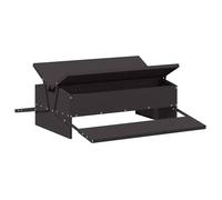 Nourrisseur à pédale pour poules - vidaXL - 75x53x20,5 cm - Noir - Acier laminé à froid - Capacité 10 kg