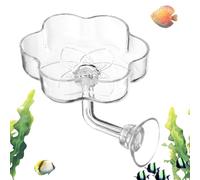 Nourrisseur Aquarium,Plateau de Nourrissage à Ventouse en Forme de pour Aquarium - Bol De Nourriture Transparent pour Bac À Poisson - pour Aquariums d'eau Douce Et Salée, Tortues, Bettas, Tétras Et