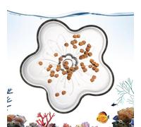 Nourrisseur Aquarium | Plateau Nourrisseur Aquarium À Ventouse en Forme De - Distributeur de Nourriture pour Poissons | pour Tortue, Betta, Tetra, Crevette, Eau Douce, Eau Salée Et