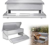Nourrisseur automatique pour poulets Capacité 5KG Mangeoire pour volailles en alliage d'aluminium avec pédale automatique, pour volailles CEEDIR