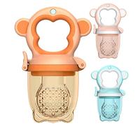 Nourrisseur de fruits frais pour bébé 3 Sucette pour aliments frais Jouet d'entraînement massant Jouet de dentition en silicone Jouet de dentition pour bébé