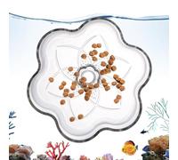 Nourrisseur pour Aquarium - Bol d'alimentation en Forme De avec Ventouse pour Bac,Distributeur de Nourriture pour Poissons | pour Tortue, Betta, Tetra, Crevette, Eau Douce, Eau Salée Et