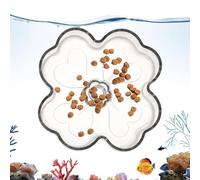 Nourrisseur pour Aquarium,Plateau de Nourrissage à Ventouse en Forme de pour Aquarium | Récipient pour Aliments de Poisson,pour Tortue, Betta, Tetra, Crevette, Eau Douce, Eau Salée Et