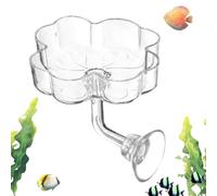 Nourrisseur pour Aquarium,Plateau Nourrisseur Aquarium À Ventouse en Forme De | Récipient de Nourriture d'Aquarium,pour Tortue, Betta, Tetra, Crevette, Eau Douce, Eau Salée Et