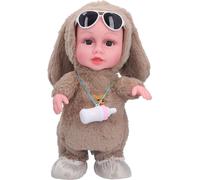 Nourrisson musique en peluche poupée électrique chantant danse marchant parle papaging babygirlbrown
