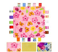 Nourrisson respirante Taggy Couverture Soft Touch en peluche TAGGY Jouets Présent confortable taggie de sécurité pour Bedtime bébé nouveau-né -Petits Fleurs