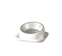 Nourriture antidérapante 15 pentes pour bol cou chaton chiot degrés anti-basculement chat animaux de compagnie chiens alimentation protection anti-fourmis chat (blanc)