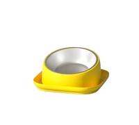 Nourriture antidérapante à 15 degrés pour chaton chiot chien protection protection chat chat anti-fourmis (jaune)
