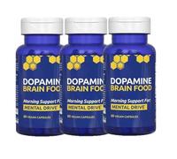 Nourriture Cérébrale à la Dopamine, Énergie Cérébrale & Soutien des Neurotransmetteurs, Concentration & Élan Mental, Non-OGM ,3pcs