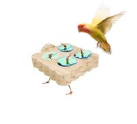 Nourriture en bois pour petits oiseaux - Alimentation lente et activité d'entraînement avec perchoirs naturels | Cage d'enrichissement -Accessoires pour paraquettes, calopsittes et perroquets | Jeu