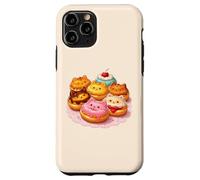 Nourriture en Forme de Beignet pour Chaton, drôle de Chat, Beige, pour Les Amoureux des Chats Coque pour iPhone 11 Pro