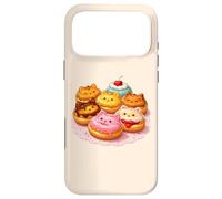 Nourriture en Forme de Beignet pour Chaton, drôle de Chat, Beige, pour Les Amoureux des Chats Coque pour iPhone 17 Pro Max