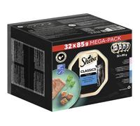 Nourriture humide chat en coquille - SHEBA - Variation Poisson (MSC) - Saumon - Thon - 32x85 g