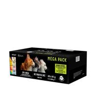 Nourriture humide PetRepublic pour chats, morceaux dans une sauce délicate, saveurs MIX viande et poisson, 48x85g