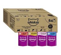 Nourriture humide pour chat - Whiskas - Pâtée - Saveurs variées - 100% ingrédients de qualité - 1 an et plus