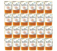 Nourriture humide pour chats SCHESIR Single Dish Thon Poulet Crevettes 24 x 50 g