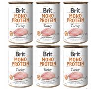 Nourriture humide pour dinde Brit Mono Protein pour chiens, dinde, 6 x 4, sav...