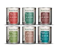 Nourriture humide Venandi Animal Premium pour chats, pack d'essai III, poulet, dinde, bœuf, poulet + lapin, veau, dinde, 6 x 800 g, sans céréales et naturelle, 4,8 kg