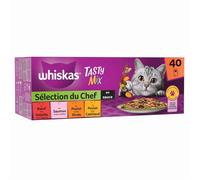 Nourriture humide - WHISKAS - Pâtée d'alimentation - Repas complet - Chats adultes stérilisés - 100% ingrédients de qualité