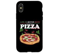 Nourriture Italienne Dictée Drôle La Vie avec Le Chef Pizza Coque pour iPhone X/XS