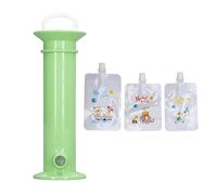 Nourriture Pouch Maker Réutilisable Fruit Pure Squeeze Filler Toddler Baby Food Pouch Filler avec 30pcs Fruit Pure Pouch 100ML 150ML 200ML (Vert)