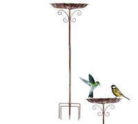 Nourriture pour bain d'oiseaux - Freed Winter Feed Shell Standing | Iron forgé vertical dans le style de l'eau de bol de style vintage debout | Boissons d'eau de piscine pour oiseaux adaptées