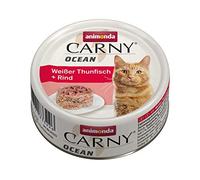 Nourriture pour chat Carny Ocean d’animonda, nourriture humide pour chat, thon blanc + bœuf, 12 x 80 g