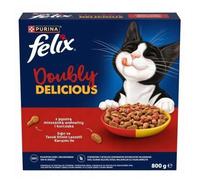 Nourriture pour chat Felix Doubly Delicious, un délicieux mélange de bœuf et de poulet, 800 g
