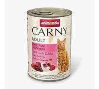 Nourriture pour chat GranCarno Adult d’animonda, nourriture humide pour chat adulte, bœuf, dinde + crevettes, 6 x 400 g
