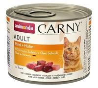 Nourriture pour chat GranCarno Adult d’animonda, nourriture humide pour chat adulte, bœuf + poulet, 6 x 200 g