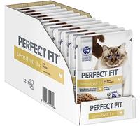 PERFECT FIT Sensitive 1+ Aliments humides avec du poulet pour les chats sensibles 12x85 g