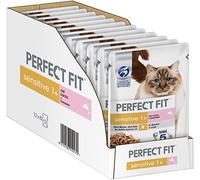 PERFECT FIT, Nourriture pour Chat, Nourriture Humide, pour Chats sensibles de 1 an et Plus, 12 sachets (12 x 85 g)