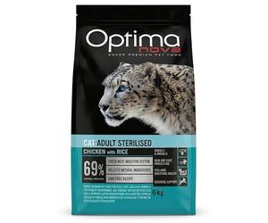 Nourriture pour chats stérilisés Optima nova Cat Sterilised Poulet & Rice (6 kg)