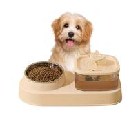 Nourriture pour chien et bol d'eau, distributeur d'eau et de nourriture pour chat - Avec inventaire de fuites - Nourriture pour chat renversée - Sécher et séparer lentement - Pour maison multi-animaux