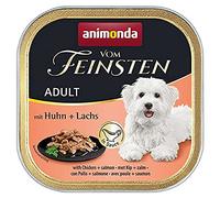 Nourriture pour Chien Humide avec Poulet et Saumon en Sauce (22 x 150 g), Nourriture pour Chien sans céréales ni Sucre d'animonda, ingrédients Frais et charnus