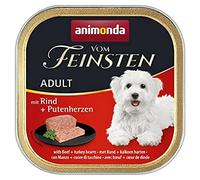 Nourriture pour chien Vom Feinsten Adult d’animonda, nourriture humide pour chien adulte, avec bœuf + cœurs de dinde, 22 x 150 g