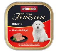 Nourriture pour chien Vom Feinsten Junior d’animonda, nourriture humide pour chien en pleine croissance, avec bœuf + volaille, 22 x 150 g