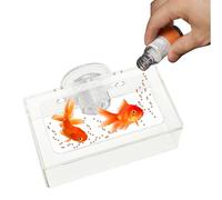 Nourriture pour Poissons, crevettes | Gamelle carrée avec Ventouse | d'alimentation Lente réutilisable pour Aquarium Guppy, Betta, Betta