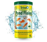 Nourriture pour poissons - TETRA - Pond Flakes - 1 litre - Flocons pour poissons de bassin - Junior