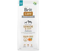Nourriture sèche - BRIT CARE - Saumon Senior Light - 12 kg - Croquettes sans céréales - Pour chiens âgés