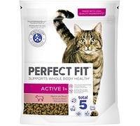 Nourriture sèche pour Chats Adultes et Actifs à partir de 1 an - Bœuf, 750 g (6 Sacs)