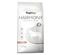 Nourriture sèche pour Chiens Moyens et Grands avec probiotiques et protéines de Poisson Actives, soutenant Digestion et vitalité - TropiDog Harmony Adult Medium & Large 12kg