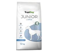 Nourriture sèche pour Chiots Grandes Tailles (2-15 Mois) avec probiotiques, glucosamine et oméga-3 pour Les articulations et l’immunité - TropiDog Junior Large 12kg