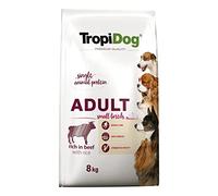 Nourriture sèche Premium pour Chiens Riche en bœuf avec du Riz pour Chiens Adultes de Petites Races 8 kg