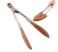 Nourriture servant des pinces | Pinces de cuisine sans glissement avec poignée en acier inoxydable - ustensiles de service de salade, avec trou, pince à pâte de cornichons de pour cuisine