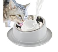 Nourriture surélevée pour animaux de compagnie - bols inclinés pour chiens - Bol d'alimentation en acier inoxydable non glissant - Position de repas confortable | Micro-ondes - Bols sûrs pour chats et