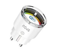 NOUS A1 Prise WiFi Intelligente avec consommation d'énergie, Compteur électrique pour Prise Wi-FI, Prise Intelligente WiFi, contrôlable Via Accessoires Alexa Smart Home, Uniquement 2,4 GHz, 16 A